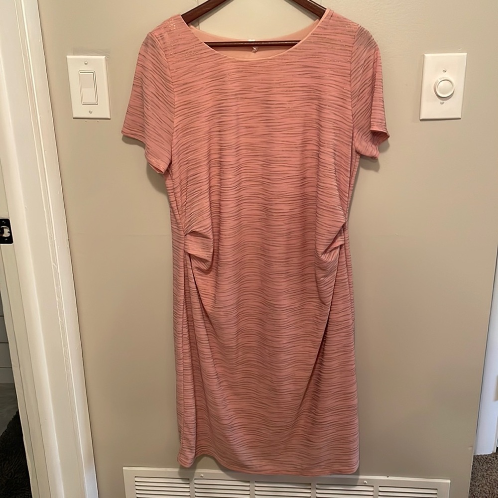 Pinkblush Pink Maternity Metallic Dress Large